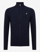 Lyle & Scott - Lambswool Blend Zip Through Cardigan - Megztinis - Tamsiai mėlyna