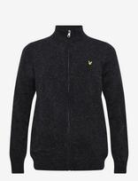 Lyle & Scott - Lambswool Blend Zip Through Cardigan - Megztinis - Juoda
