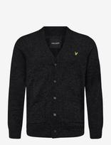 Lyle & Scott - Lambswool Blend V Neck Cardigan - Megztinis - Juoda