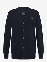 Lyle & Scott - Lambswool Blend V Neck Cardigan - Megztinis - Tamsiai mėlyna