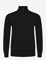 Superdry - Ess Lw Wool Blend 1/2 Zip - Megztinis su užtrauktuku - Juoda