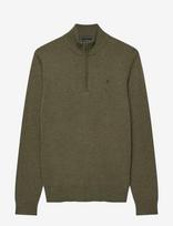 Superdry - Ess Lw Wool Blend 1/2 Zip - Megztinis su užtrauktuku - Chaki spalva