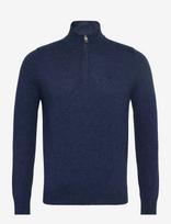 Superdry - Ess Lw Wool Blend 1/2 Zip - Megztinis su užtrauktuku - Tamsiai mėlyna