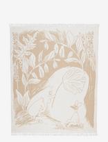 Arabia - Moomin Cotton Throw 130X170 Beige Gots - Antklodė ir užtiesalas - Smėlio