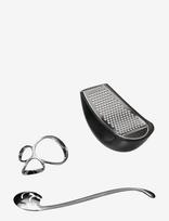 Alessi - Set Consisting Of "Vabene" Pasta Measure, "Voile" Spaghetti Measure And "Parmenide" Grater - Makaronų gaminimo aparatai ir priedai - Sidabro