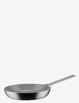 Alessi - Frying Pan In Several Layers Mat Handle With Pvd Coating Ceramic Non-Stick Inside Induction - Keptuvė - Sidabro