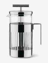 Alessi - French Press In 18/10 Mirror-Polished Stainless Steel And Heat-Resistant Glass 3 Cups - Kavos presas - Sidabro