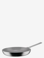 Alessi - Frying Pan In Several Layers Mat Handle With Pvd Coating Ceramic Non-Stick Inside Induction - Keptuvė - Sidabro