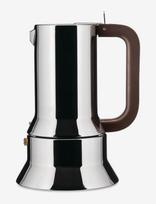 Alessi - Espresso Maker In 18/10  Magnetic Steel Bottom Suitable For Induction Cooking 6 Cup - Mokos kavinukas - Sidabro