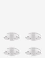 Alessi - Set Of A Teacup And A Saucer In White Porcelain - Arbatos puodelis - Balta