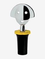 Alessi - Stopper In Thermoplastic, Black And Chrome-Plated Zamak - Butelių atidarytuvai ir vyno kamščiai - Juoda