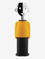 Alessi - Corkscrew In Thermoplastic, Yellow And Black And Chrome-Plated Zamak - Butelių atidarytuvai ir vyno kamščiai - Geltona