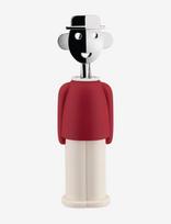 Alessi - Corkscrew In Thermoplastic Resin, Red And White, And Chrome-Plated Zamak - Butelių atidarytuvai ir vyno kamščiai - Raudona