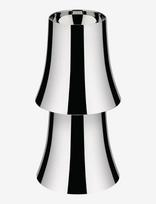 Alessi - Table Lamp In 18/10 And Thermoplastic Rechargeable Battery With Usb-C Cable Led Light 25W 5V - Stalinė lempa - Sidabro