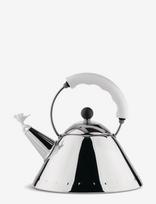 Alessi - Kettle In 18/10, Mirror-Polished And A Bird-Shaped Whistle In Pa, White Induction - Virdulys - Balta