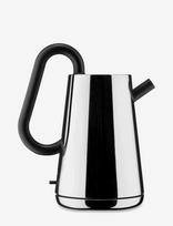 Alessi - Kettle In 18/10 Stainless Steel Handle, Lid And Spout, Black European Plug 2000-2400W - Virdulys - Juoda