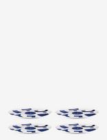 Alessi - Dinner Plate In White Porcelain Pattern Design By Samiro Yunoki - Vakarienės lėkštės - Mėlyna