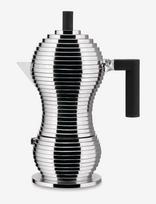 Alessi - Espresso Maker In Aluminum Handle/Knob In Pa, Black Induction Filter American Coffee 6 Cups - Mokos kavinukas - Juoda