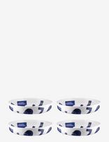 Alessi - Soup Bowl In White Porcelain Pattern Design By Samiro Yunoki - Lėkštė - Mėlyna