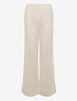 Malina - Pamela Embellished Lace Trousers - Tiesaus kirpimo džinsai - Kreminė spalva