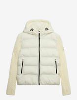 Superdry - Cable Knit Sleeve Hybrid - Sportinė paminkštinta striukė - Balta