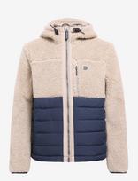 Superdry Sport - Hood Outdoor Borg Quilt Hybrid - Flisinis megztinis - Smėlio