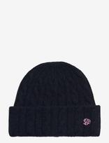 Superdry - Premium Cable Knit Beanie Hat - Kepurė - Tamsiai mėlyna