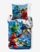 Ninjago - Bed Linen Lego Ninjago Warriors 140X200 60X63 Cm - Patalynės komplektas - Mėlyna