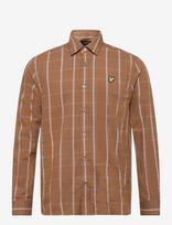 Lyle & Scott - Broad Windowpane Check Shirt - Laisvalaikio marškiniai - Ruda