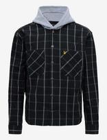Lyle & Scott - Check Hooded Overshirt - Languoti marškiniai - Juoda