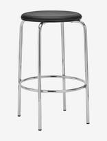 House Doctor - Bar Stool, Hdcomma, Black, Chrome - Baro kėdė - Juoda