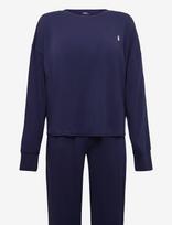 Polo Ralph Lauren Intimates - Sweatshirt & Wide Leg Pant Set - Pižama - Tamsiai mėlyna
