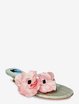 Sleeper - Poppies Silk Kitten Heel Mules - Basutės su kulnu - Žalia