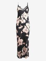 Hunkemöller - Sd Long Satin Lace Flower - Naktiniai marškiniai - Juoda