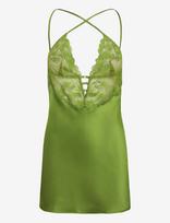 Hunkemöller - Sd Satin Lace Zara - Naktiniai marškiniai - Žalia