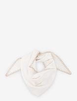Davida Cashmere - Scarf With Black Edge - Žieminis šalikas - Balta