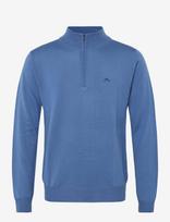 J. Lindeberg - Kiyan Quarter Zip Sweater - Megztinis su užtrauktuku - Mėlyna