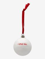 Anna + Nina - I Love You Ornament - Kalėdiniai žaisliukai ir eglutės aksesuarai - Balta