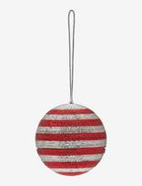 Anna + Nina - Shimmering Red Stripe Delight Ornament - Kalėdiniai žaisliukai ir eglutės aksesuarai - Raudona