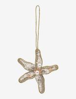 Anna + Nina - Beaded Starfish Ornament - Kalėdiniai žaisliukai ir eglutės aksesuarai - Balta