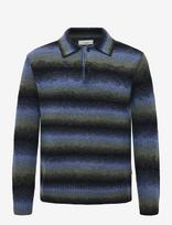 Annarr - Anrlarry Ls Knit Ombre Polo - Marškinėliai ilgomis rankovėmis - Tamsiai mėlyna
