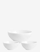 Pillivuyt - Bowl Set Plissé 3 Parts - Pusryčių dubenėlis - Balta