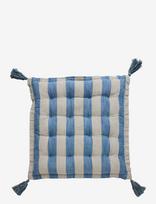 Lene Bjerre - Felima Seat Cushion 45X45X Cm. Linen/Blue - Kėdžių pagalvėlė - Mėlyna