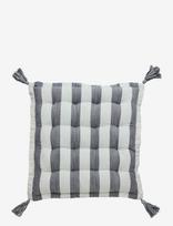 Lene Bjerre - Felima Seat Cushion 45X45X Cm. White/D. Grey - Kėdžių pagalvėlė - Pilka