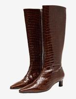 ALOHAS - Gema Alli Brown Leather Boots - Ilgaauliai batai - Ruda