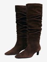 ALOHAS - Kalila Suede Brown Leather Boots - Ilgaauliai batai - Ruda