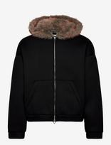Weekday - Sammy Scuba Bonded Zip-Hoodie - Parka stiliaus striukė - Juoda