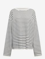 Weekday - Knitted Cotton Jumper - Apvalios apykaklės megztinis - Balta