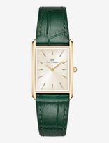 Daniel Wellington - Bound 22X32 Green Croc Leather G Champagne Sunray - Analoginis laikrodis - Žalia