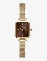 Daniel Wellington - Quadro Mini 15.4X18.2 Evergold G Amber - Analoginis laikrodis - Aukso